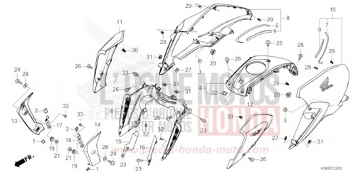 RADKRANZ/FUEL TANK COVER CBF125NAP de 2023